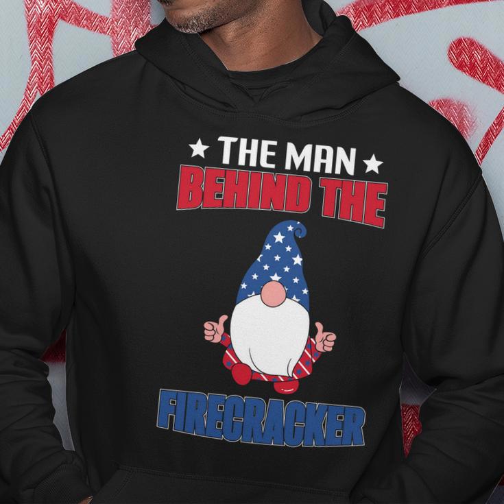 The Man Behind Firecracker Gnome Graphic 4Th July Plus Size Hoodie Unique Gifts