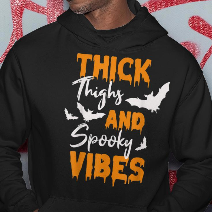 Thick Thighs And Spooky Vibes Spooky Vibes Halloween Hoodie Funny Gifts