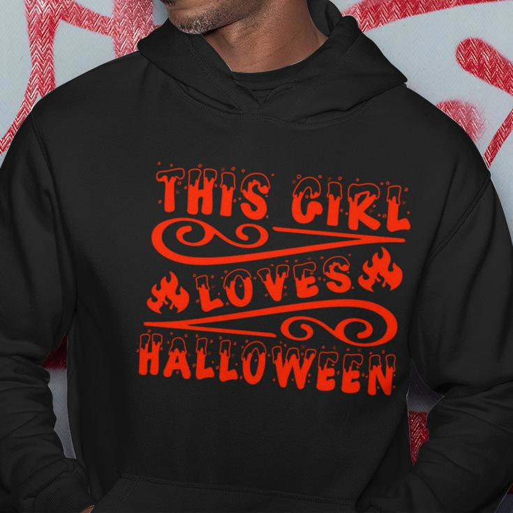 This Girl Loves Halloween Funny Halloween Quote Hoodie Unique Gifts
