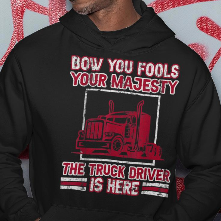Trucker Trucker 18 Wheeler Freighter Truck Driver V2 Hoodie Funny Gifts
