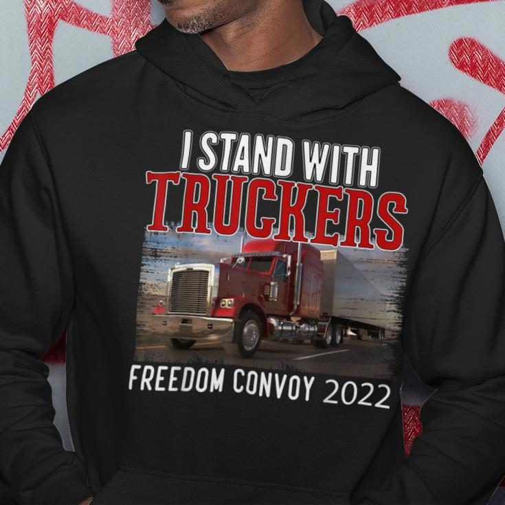 Trucker Trucker Support I Stand With Truckers Freedom Convoy _ Hoodie Funny Gifts