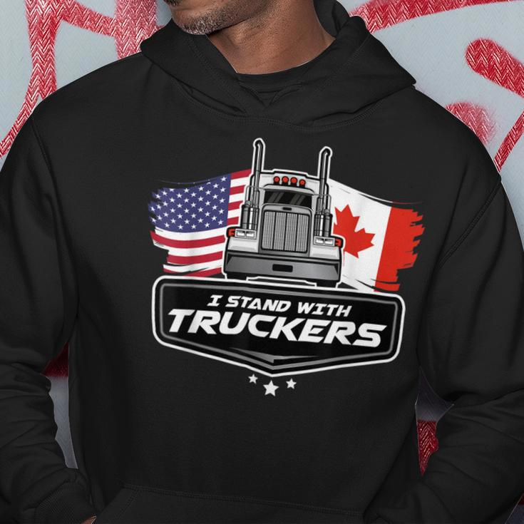 Trucker Trucker Support I Stand With Truckers Freedom Convoy _ V2 Hoodie Funny Gifts