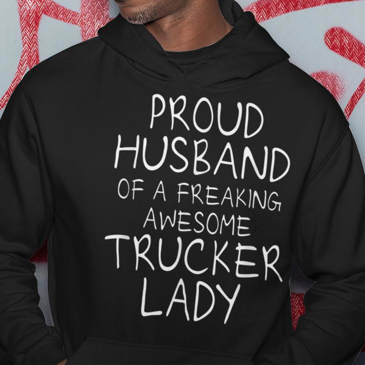 Trucker Trucking Truck Driver Trucker Husband_ Hoodie Funny Gifts