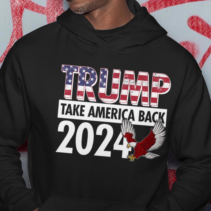 Trump Take America Back 2024 Usa Flag Eagle Hoodie Unique Gifts