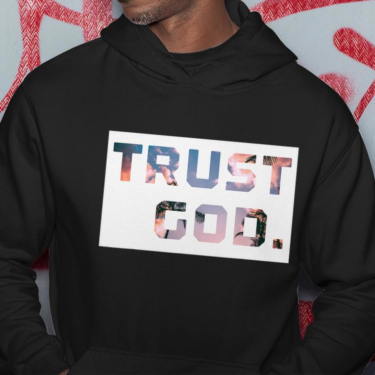 Trust God Period Palm Trees Inspiring Christian Gear Hoodie Personalized Gifts