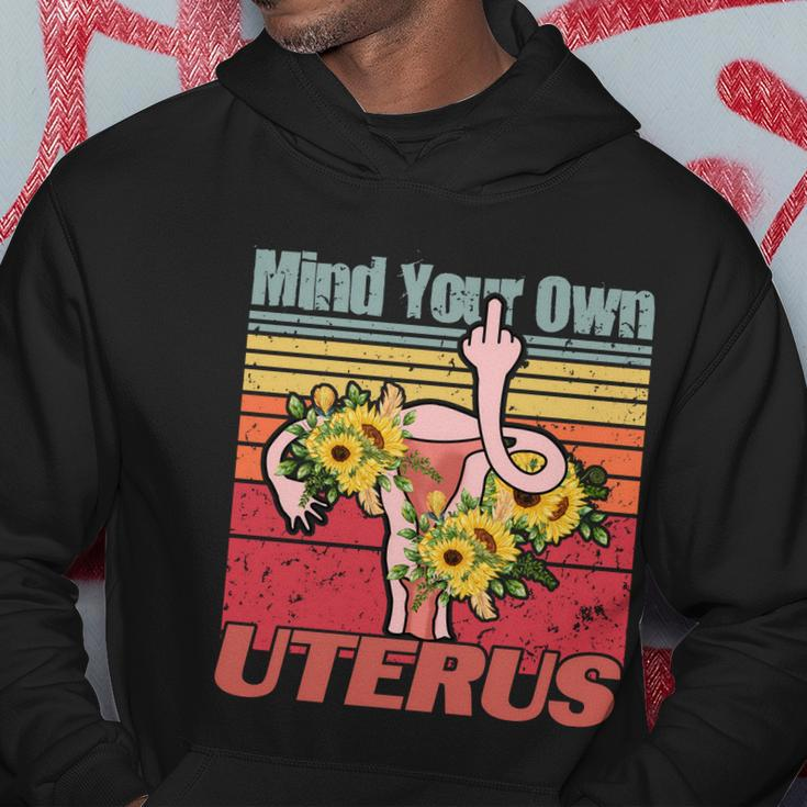 Vintage Mind You Own Uterus Floral Midle Finger 1973 Pro Roe Hoodie Unique Gifts