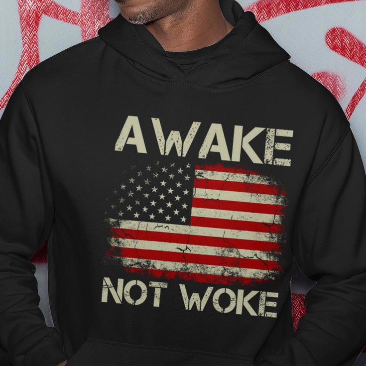 Vintage Old American Flag Awake Not Woke Tshirt Hoodie Unique Gifts