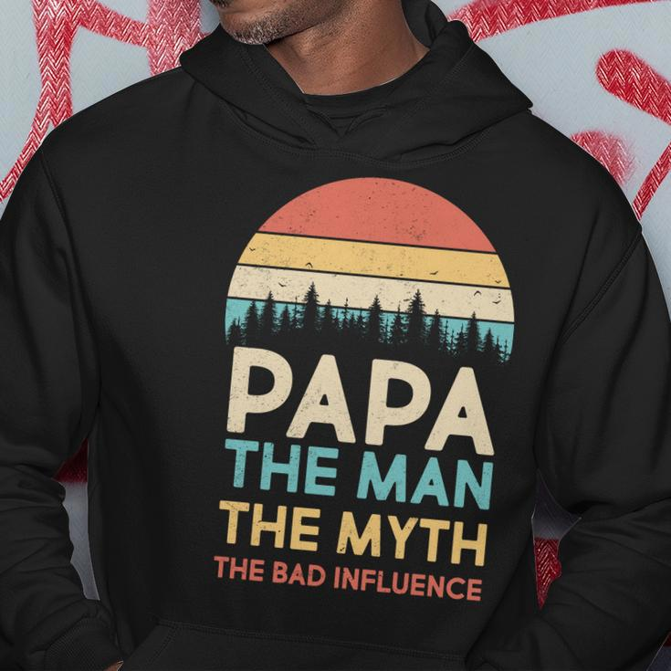 Vintage Papa Man Myth The Bad Influence Tshirt Hoodie Unique Gifts