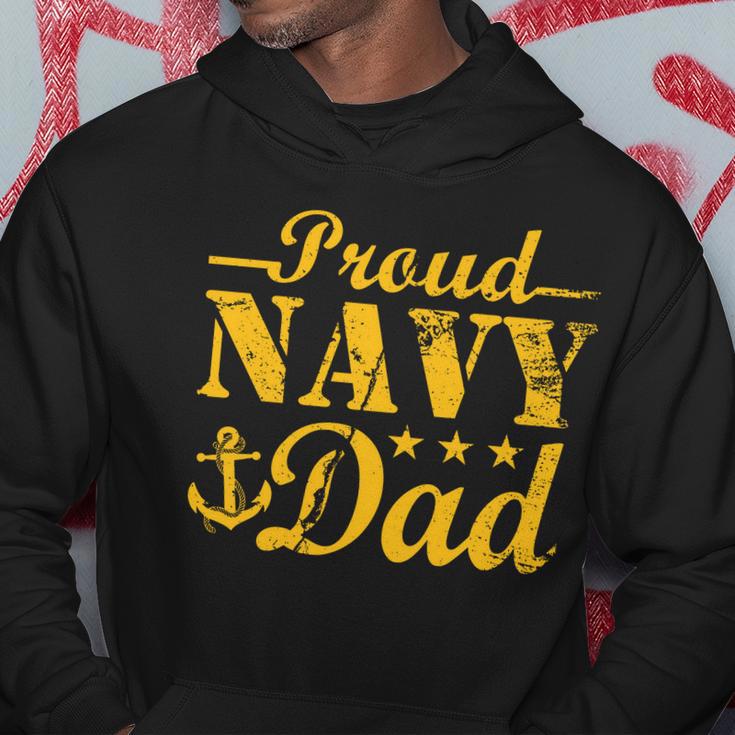 Vintage Proud Navy Dad Hoodie Unique Gifts