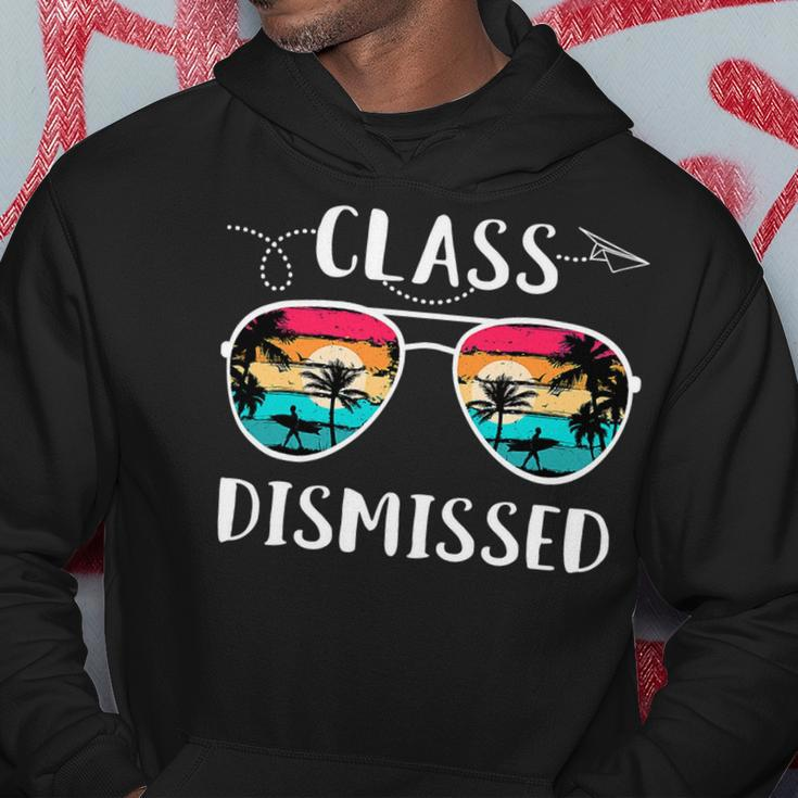 Vintage Teacher Class Dismissed Sunglasses Sunset Surfing V2 Hoodie Funny Gifts