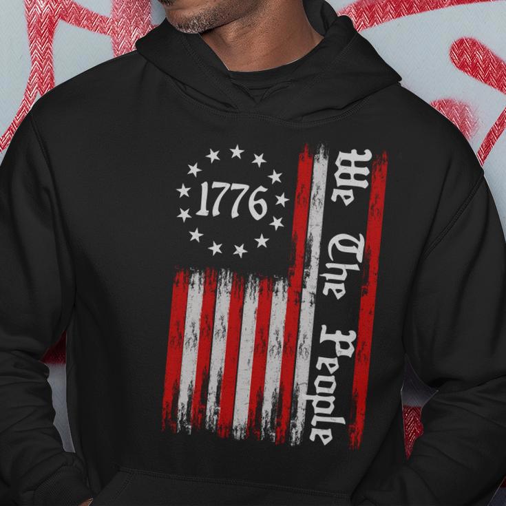 We The People 1776 Distressed Usa American Flag Tshirt Hoodie Unique Gifts