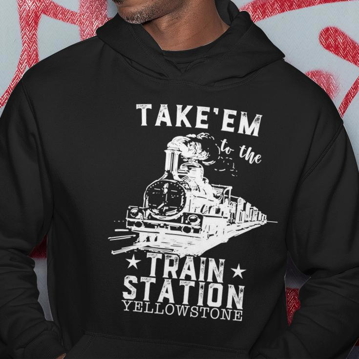 Western Coountry Yellowstone Take Em To The Train Station Tshirt Hoodie Unique Gifts