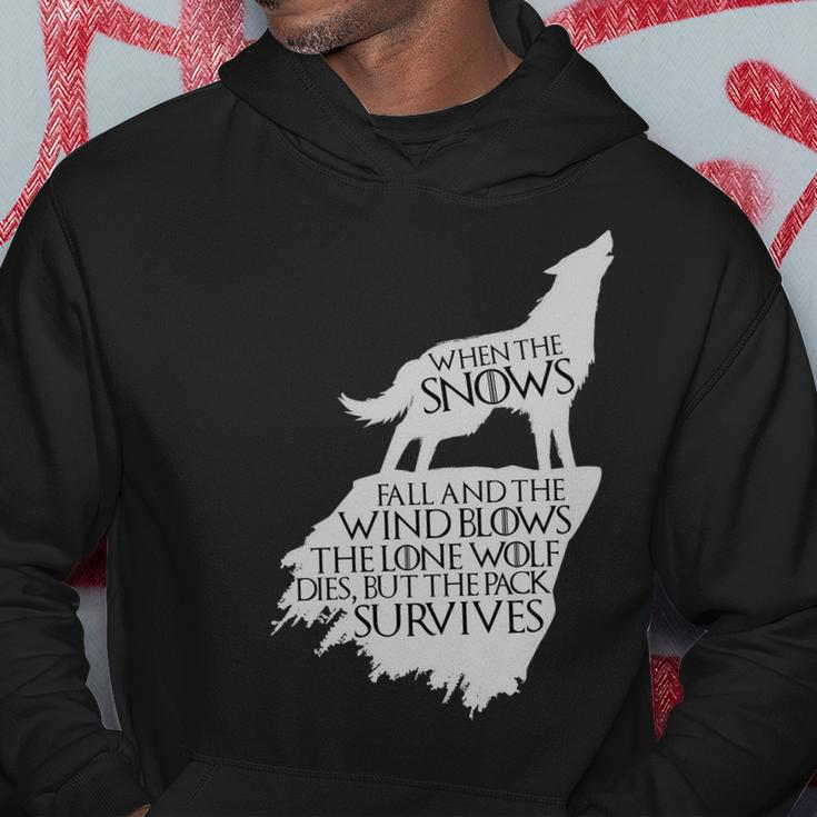 When The Snows Fall The Lone Wolf Dies But The Pack Survives Hoodie Personalized Gifts