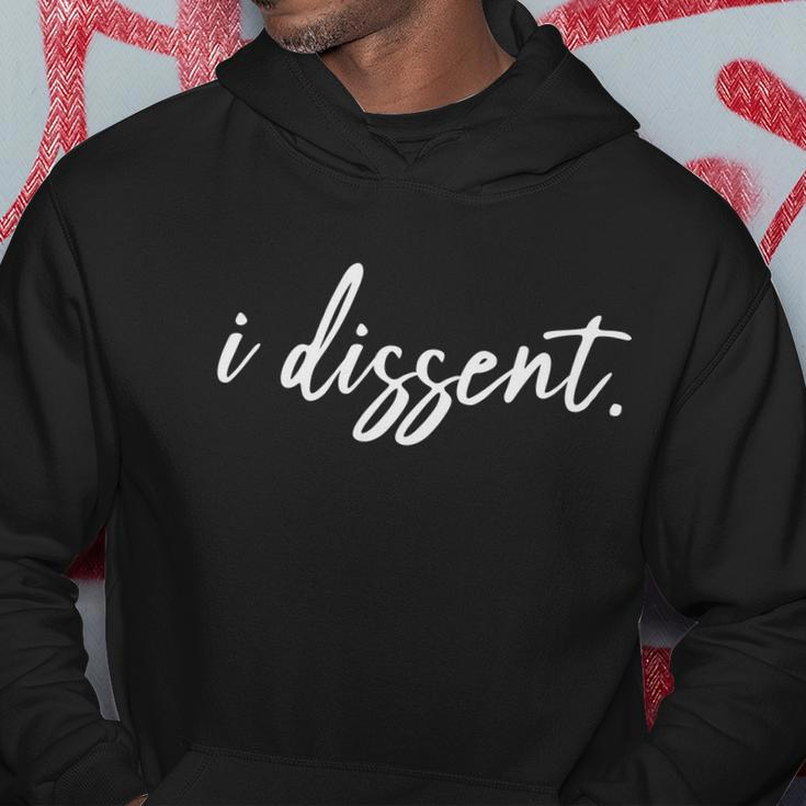 White I Dissent Lettering Rbg Vote Reproductive Right Hoodie Unique Gifts