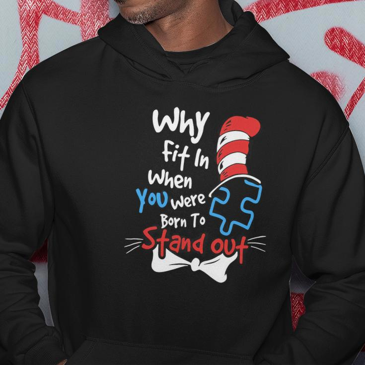 Why Fit In When You Were Born To Stand Out Autism V2 Hoodie Unique Gifts