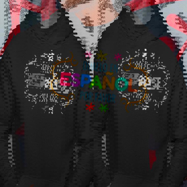 Womens En Espanol Por Favor Spanish Bilingual Teacher Maestra Men Hoodie Personalized Gifts