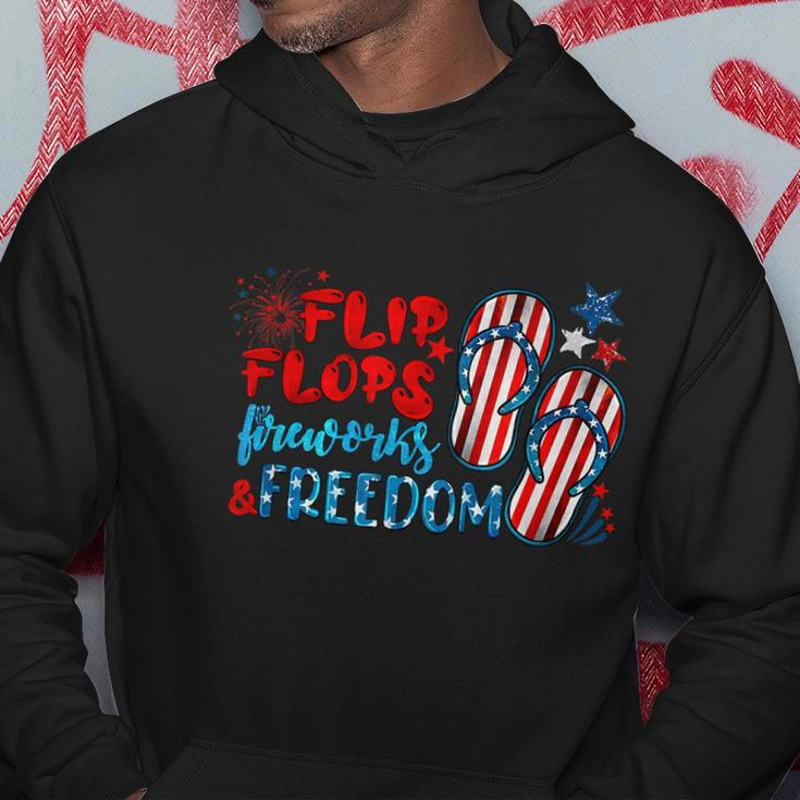 Womens Flip Flops Fireworks And Freedom 4Th Of July Hoodie Unique Gifts