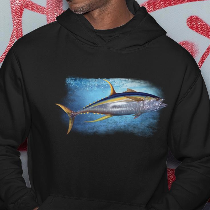 Yellowfin Tuna Swimming Hoodie Unique Gifts