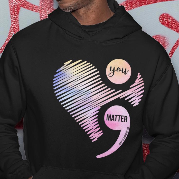 You Matter Dont Let Your Story End Semicolon Tshirt Hoodie Unique Gifts