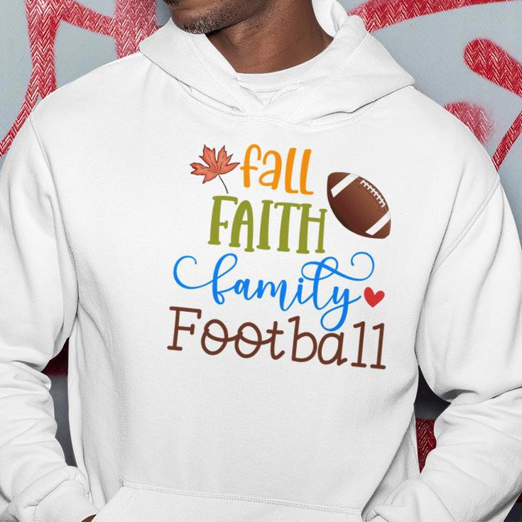 Fall Faith Family Football Thanksgiving Men Hoodie Graphic Print Hooded Sweatshirt Funny Gifts