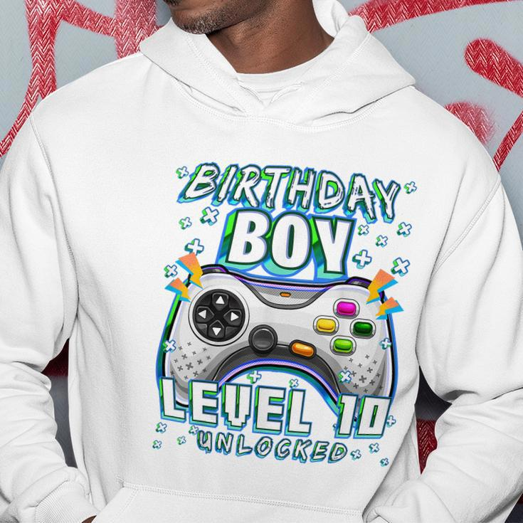 Level 10 Unlocked Video Game 10Th Birthday Gamer BoysHoodie Unique Gifts