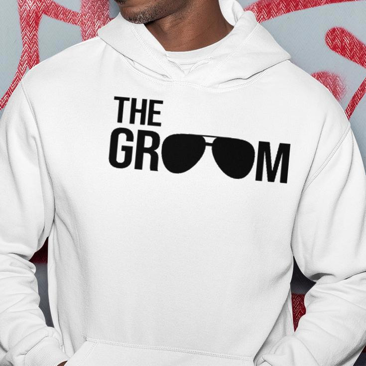 Mens The Groom Bachelor Party Cool Sunglasses White Hoodie Unique Gifts