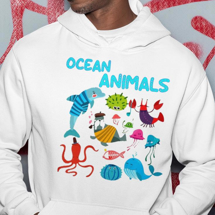Ocean Animals Marine Creatures Under The Sea Gift Hoodie Unique Gifts