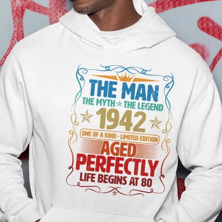 The Man Myth Legend 1942 Aged Perfectly 80Th Birthday Hoodie Unique Gifts