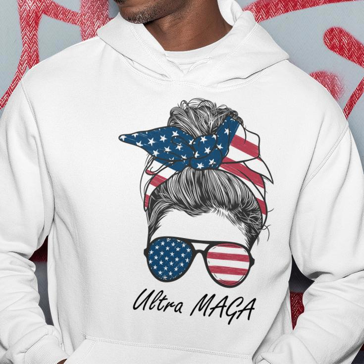 Ultra Maga Messy Bun Parody Trump 2024 Anti Biden Tshirt Hoodie Unique Gifts
