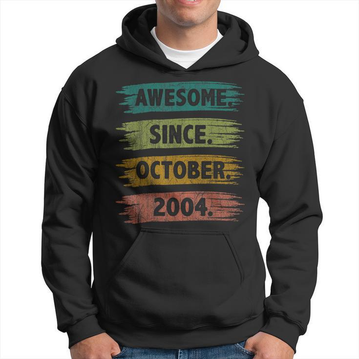 18 Years Old Awesome Since October 2004 18Th Birthday V2 Men Hoodie
