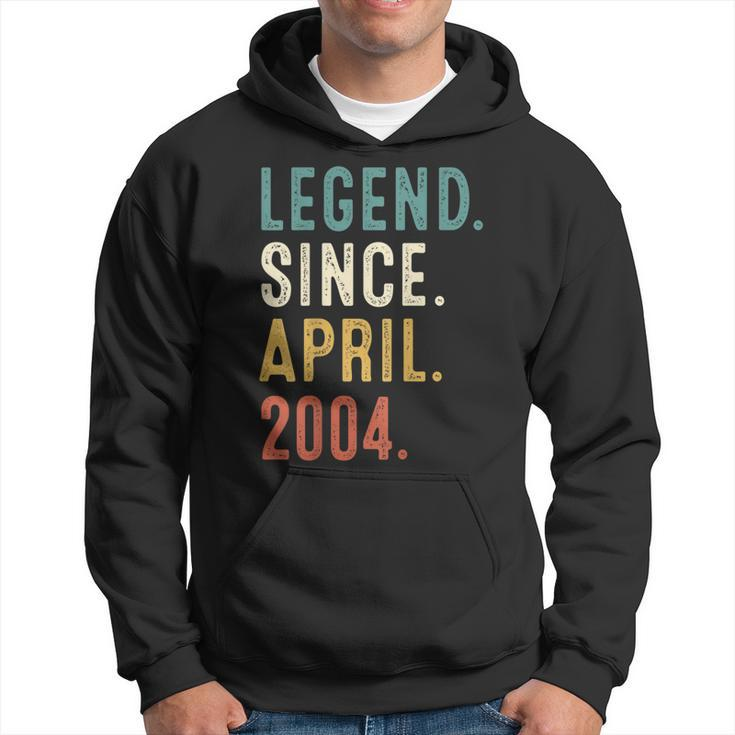 18 Years Old Legend Since April 2004 18Th Birthday Men Hoodie