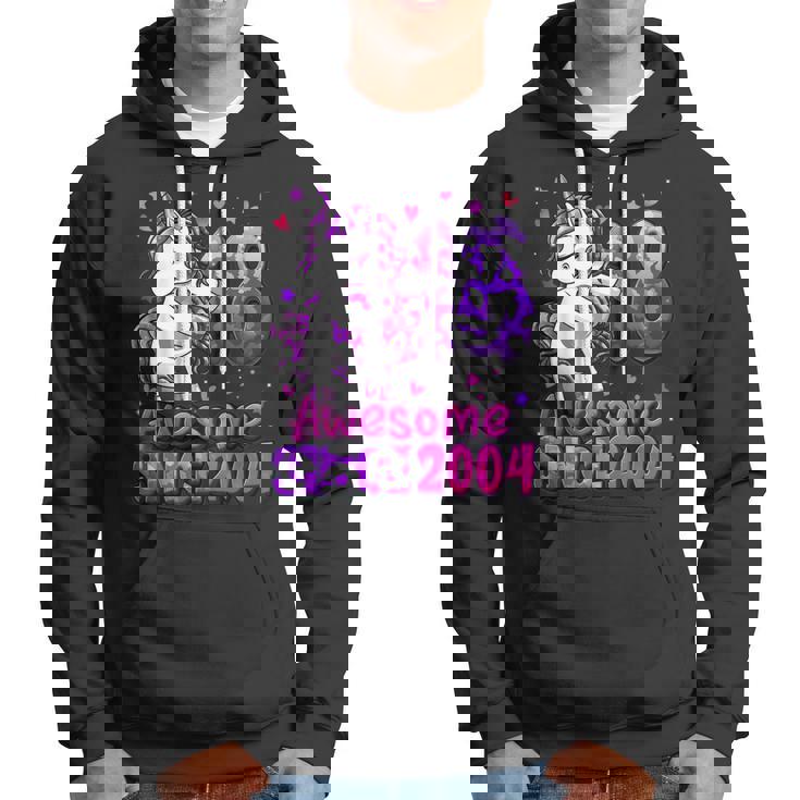 18 Years Old Unicorn Flossing 18Th Birthday Girl Unicorn Hoodie