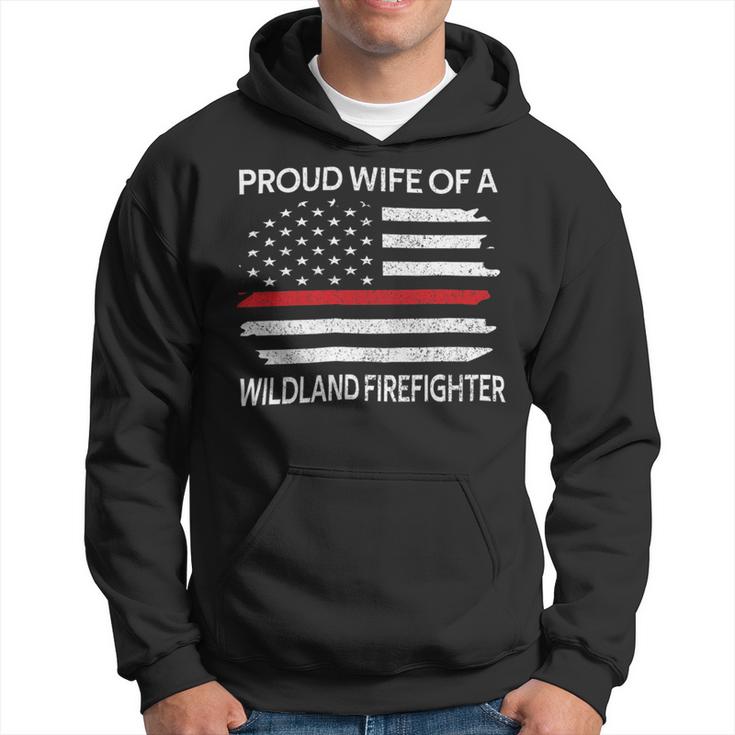 Firefighter Proud Wife Of A Wildland Firefighter Wife Firefighting V2 Hoodie