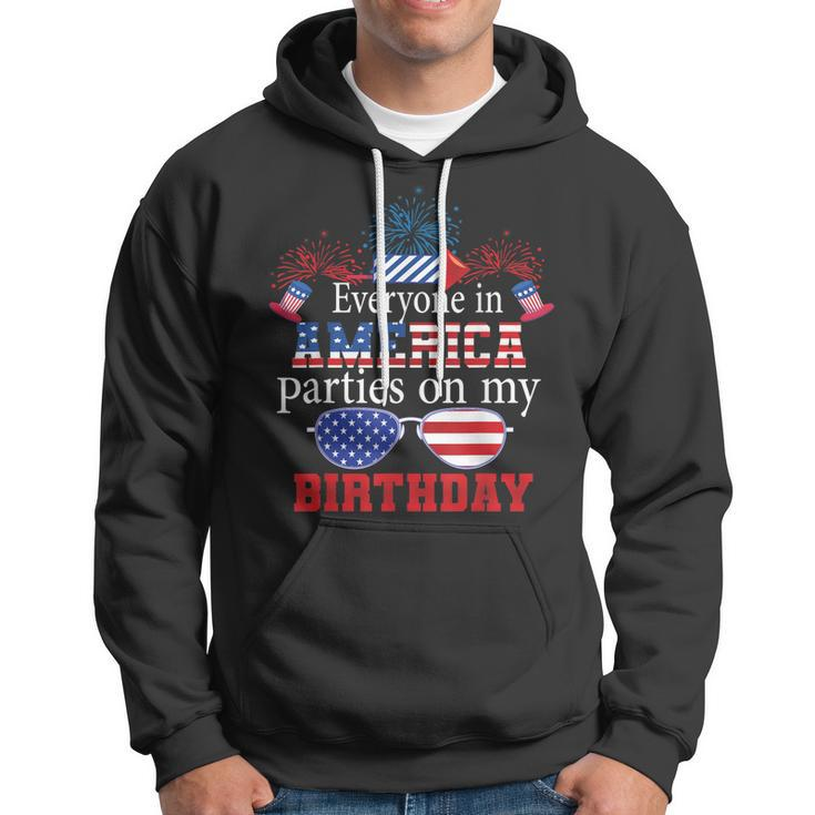 4Th Of July Birthday Gifts Funny Bday Born On 4Th Of July Hoodie