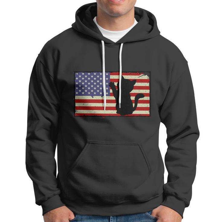 4Th Of July Cat Meowica Cat Lover Hoodie