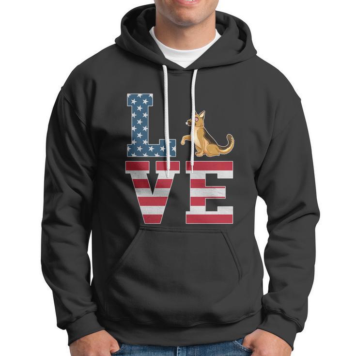 4Th Of July Patriotic Love German Shepherd Dog American Flag Gift Hoodie