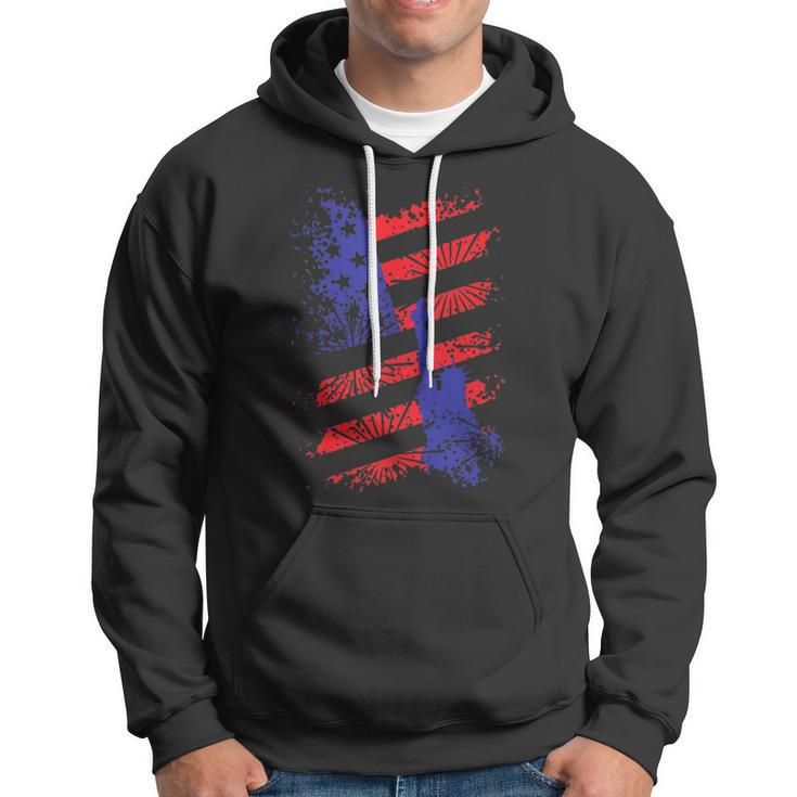 4Th Of July Usa Flag American Patriotic Statue Of Liberty Hoodie
