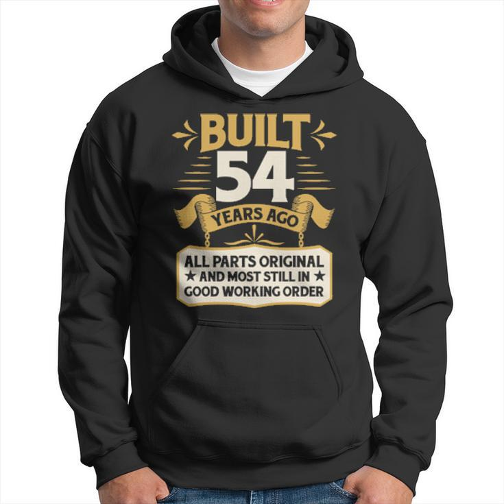 54Th Birthday Built 54 Years Ago Men Hoodie Graphic Print Hooded Sweatshirt