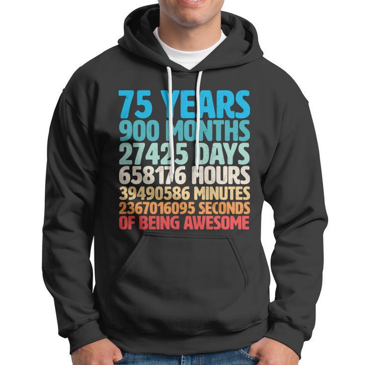 75 Years Of Being Awesome Birthday Time Breakdown Tshirt Hoodie