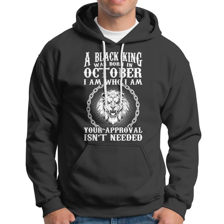 A Black King Was Born In October Birthday Lion Tshirt Hoodie