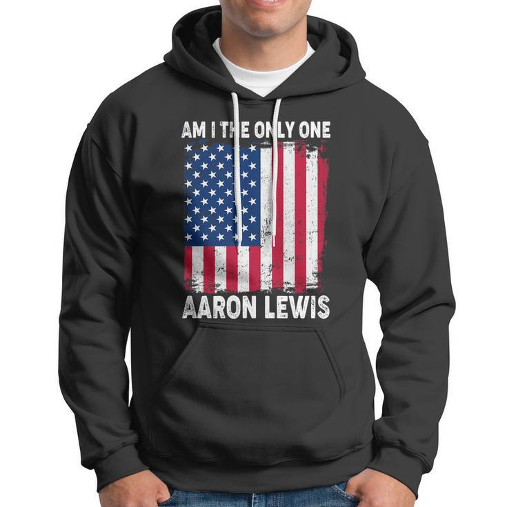 Am I The Only One Aaron Lewis Distressed Usa American Flag Hoodie