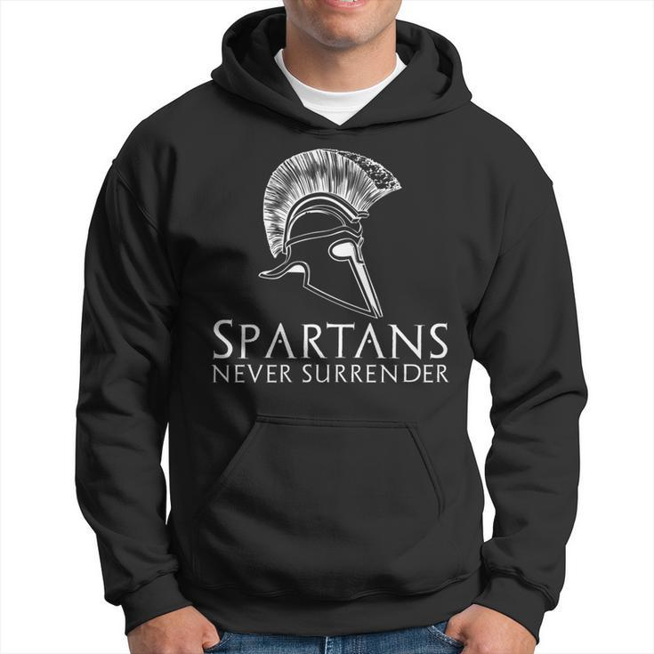 Ancient Spartan Greek History - Spartans Never Surrender   Hoodie