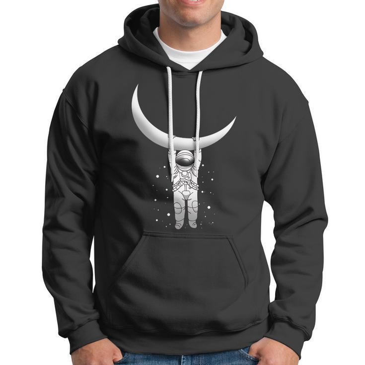 Astronaut Hanging From The Moon Tshirt Hoodie