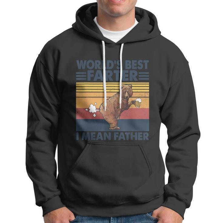 Bear Worlds Best Farter Gift I Mean Father Vintage Retro Gift Hoodie