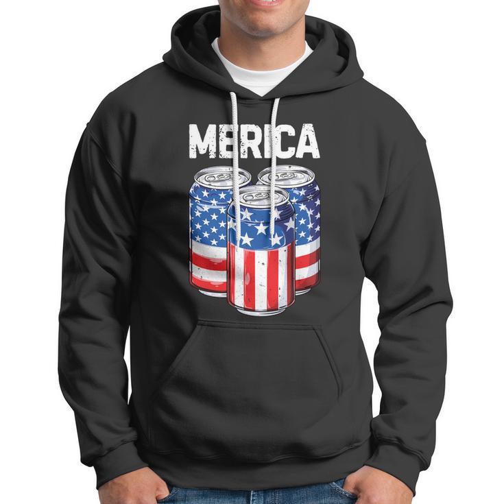 Beer American Flag 4Th Of July Merica Usa Men Women Drinking Hoodie