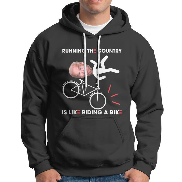 Biden Bike Bicycle Running The Country Is Like Riding A Bike V16 Hoodie