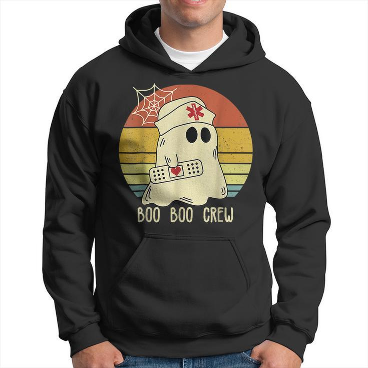 Boo Boo Crew Nurse Funny Ghost Women Halloween Nurse  V4 Men Hoodie Graphic Print Hooded Sweatshirt