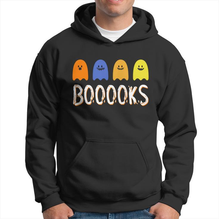 Books Spooky Ghost Funny Halloween Graphic Design Printed Casual Daily Basic V2 Hoodie - Thegiftio