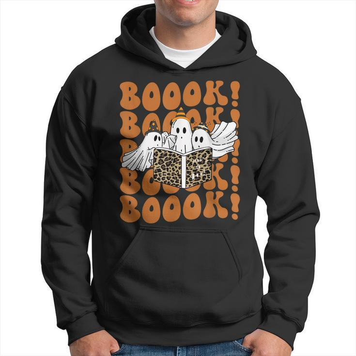 Booook Ghosts T  Boo Read Books Library Gift Funny  Men Hoodie Graphic Print Hooded Sweatshirt