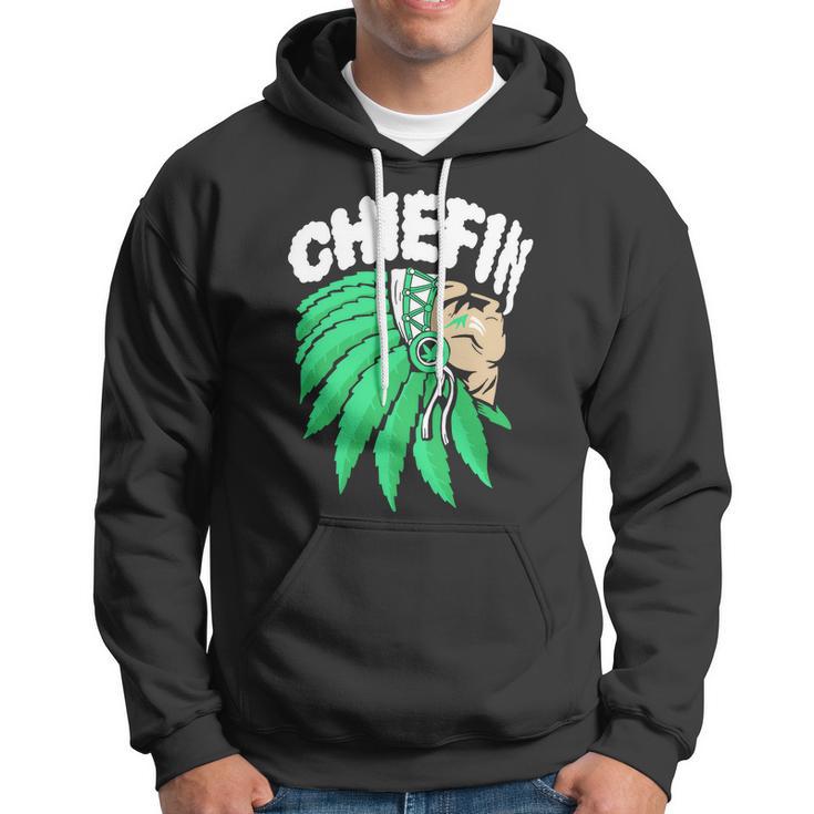 Chiefin Smoke Weed Native American Hoodie